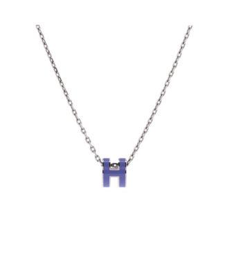 Mini Pop H Pendant Chain Necklace Metal and Enamel by HERMÈS Mini Pop H Pendant Chain Necklace Metal and Enamel by HERMÈS