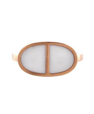 Small Chaine d'Ancre Verso Ring 18K Rose Gold with Ceramic by  HERM&EGRAVE;S