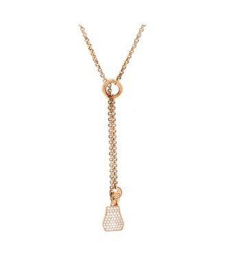 Small Kelly Clochette Pendant Necklace 18K Rose Gold with Diamonds by  HERM&EGRAVE;S