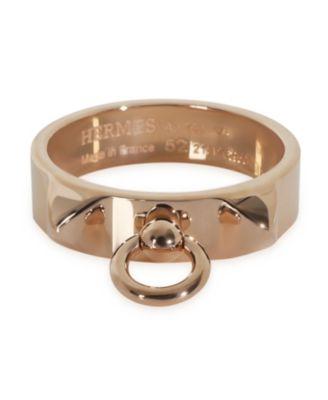 Small Model Collier de Chien 18k Rose Gold Ring by  HERM&EGRAVE;S