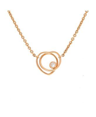 XS Vertige Coeur Pendant Necklace 18K Rose Gold with Diamond 15.50" by HERMÈS XS Vertige Coeur Pendant Necklace 18K Rose Gold with Diamond 15.50" by HERMÈS