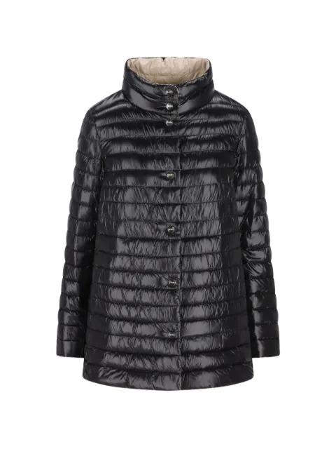 A-shape quilted button puffer jacket by HERNO