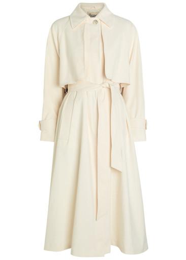 Belted woven trench coat by HERNO