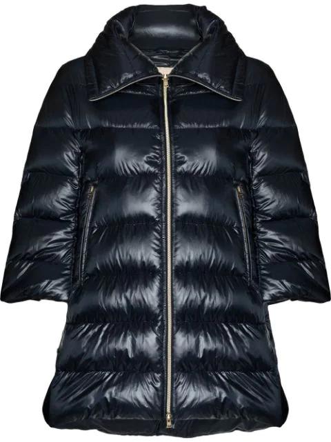 Cleofe cropped-sleeve jacket by HERNO
