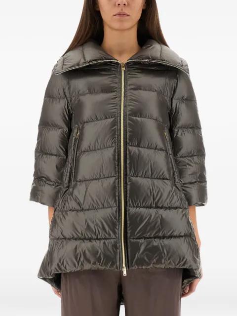 Cleofe zip-up quilted coat by HERNO