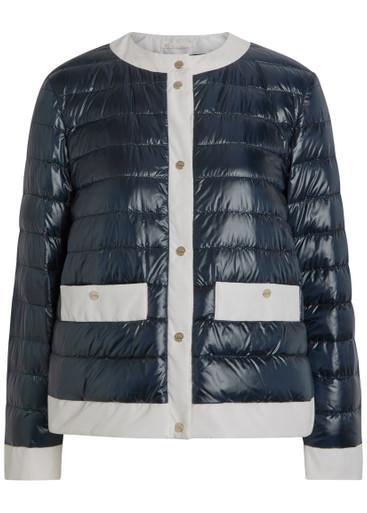 Contrasting padded glossed shell jacket by HERNO