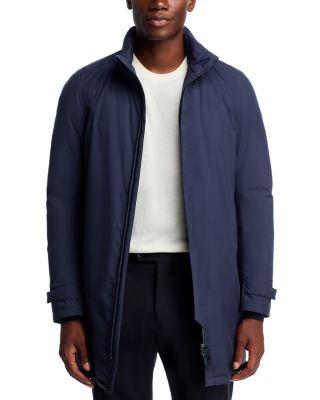 Functional Wardrobe Waterproof Down Overcoat with Hidden Hood by HERNO