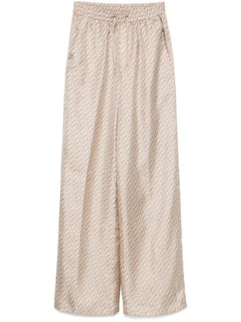 Hanging Hook-print trousers by HERNO