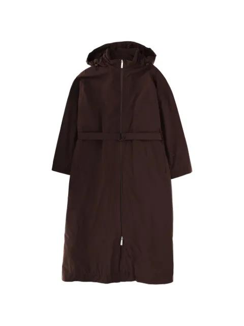Laminar hoodied belted trench coat by HERNO