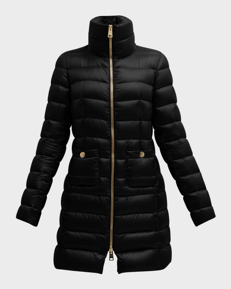 Maria Water-Resistant Ultralight Nylon Long Puffer Jacket by HERNO