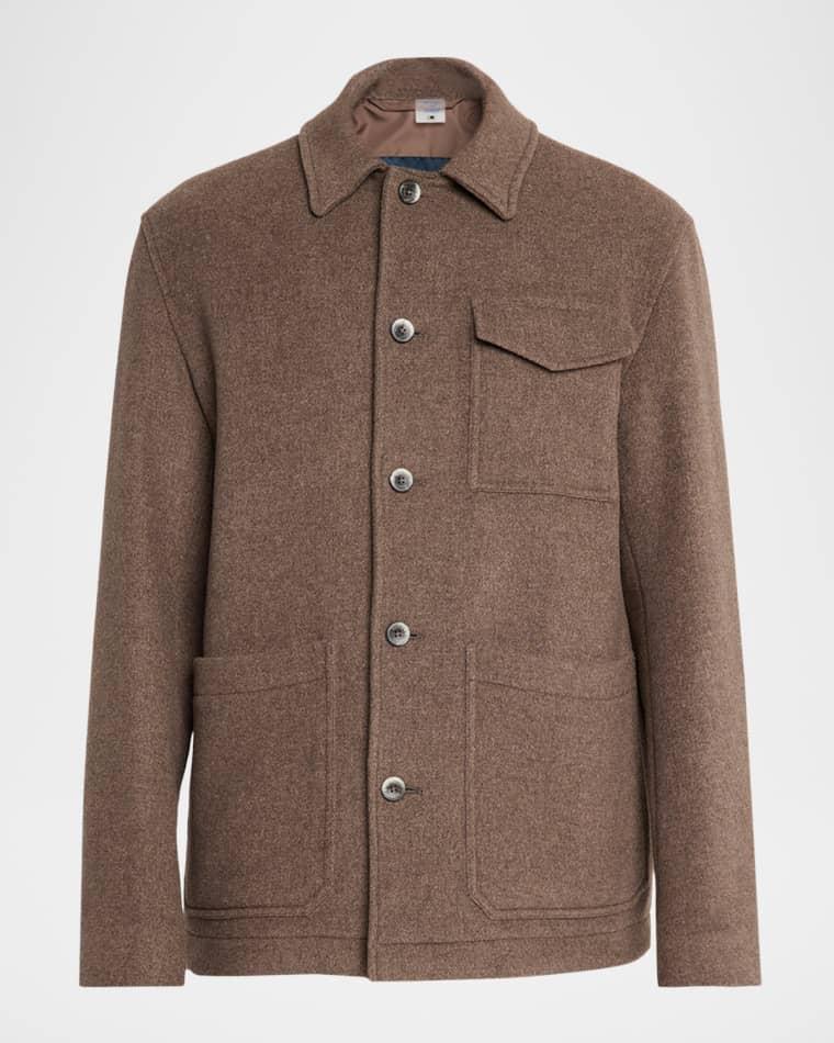 Men's Field Jacket in Soft Recycled Wool by HERNO