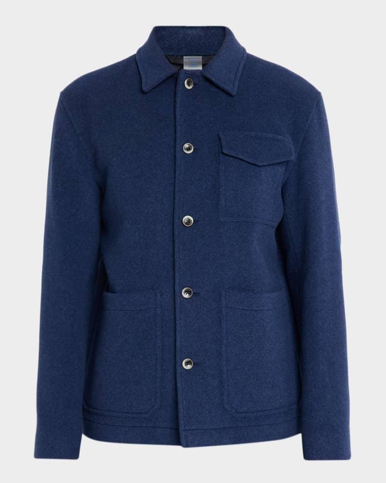 Men's Field Jacket in Soft Recycled Wool by HERNO