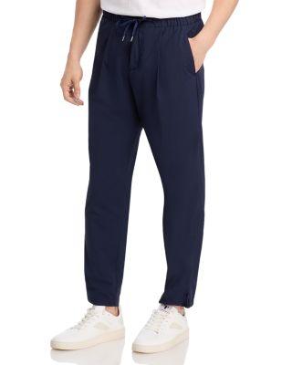 Nylon Stretch Slim Fit Pleated Pants by HERNO