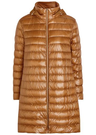 Panelled padded hoodied shell jacket by HERNO