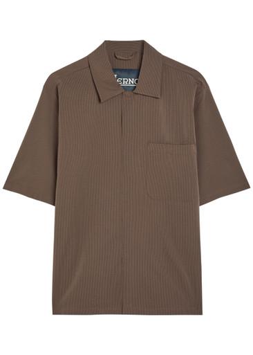 Striped seersucker shirt by HERNO