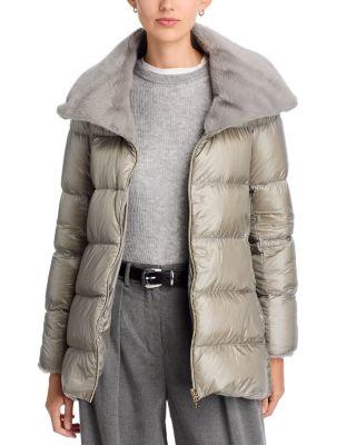 Ultralight Down High Low Mid Length Coat by HERNO