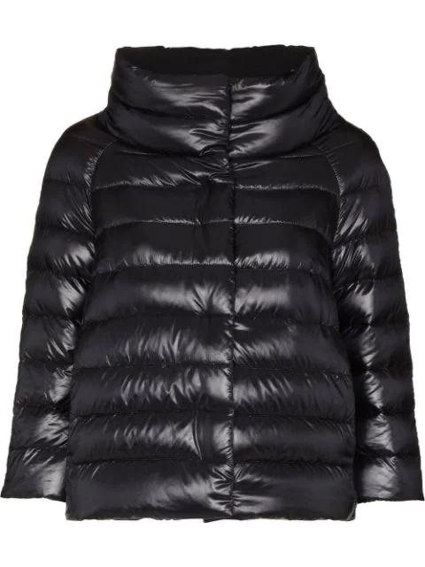 Ultralight quilted high-shine puffer jacket by HERNO