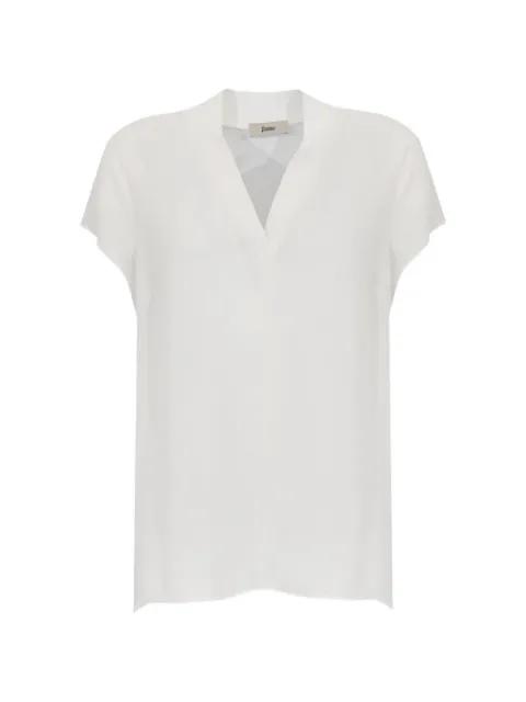 V-neck short-sleeve blouse by HERNO