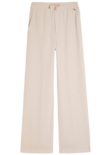 Wide-leg satin-crepe trousers by HERNO