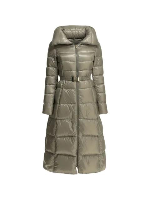 belted quilted coat by HERNO