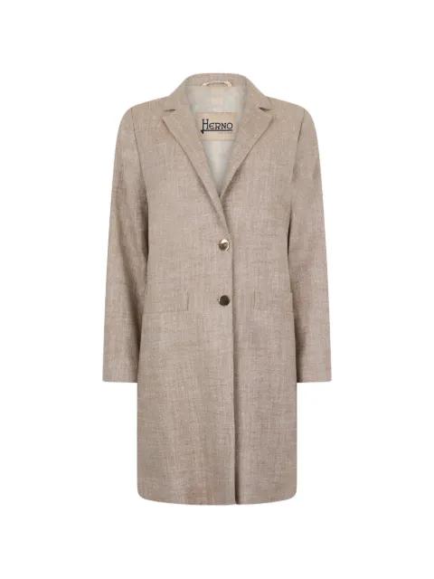 button collared coat by HERNO
