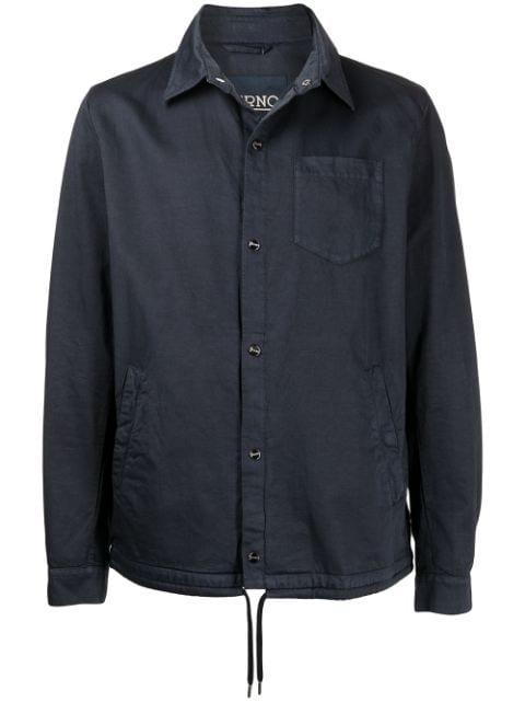 button-down shirt jacket by HERNO