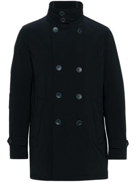 button-fastening long-sleeve coat by HERNO