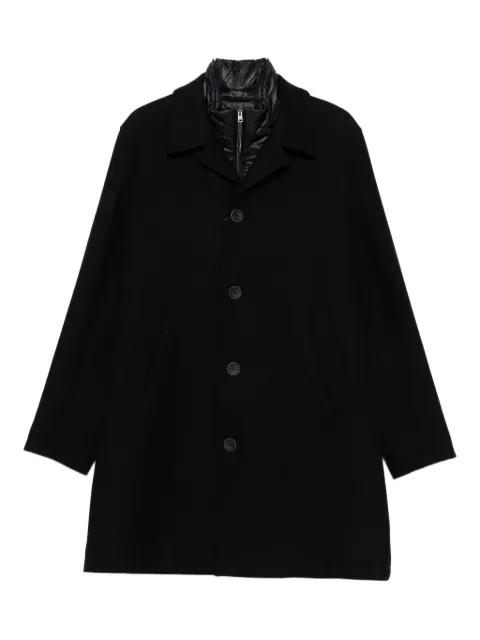 button-fastening wool-blend coat by HERNO