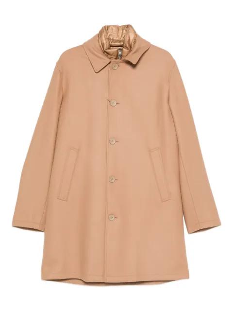 button-fastening wool-blend coat by HERNO