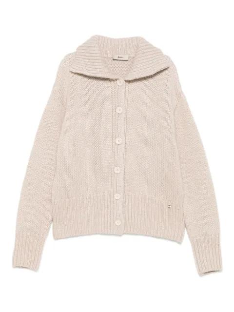 button-front collared cardigan by HERNO