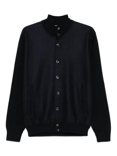 button-front high-neck cardigan by HERNO