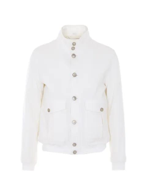 button high-neck bomber jacket by HERNO