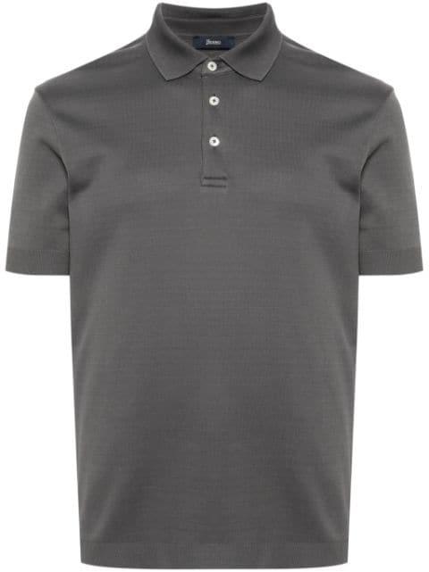 button-up cotton polo shirt by HERNO