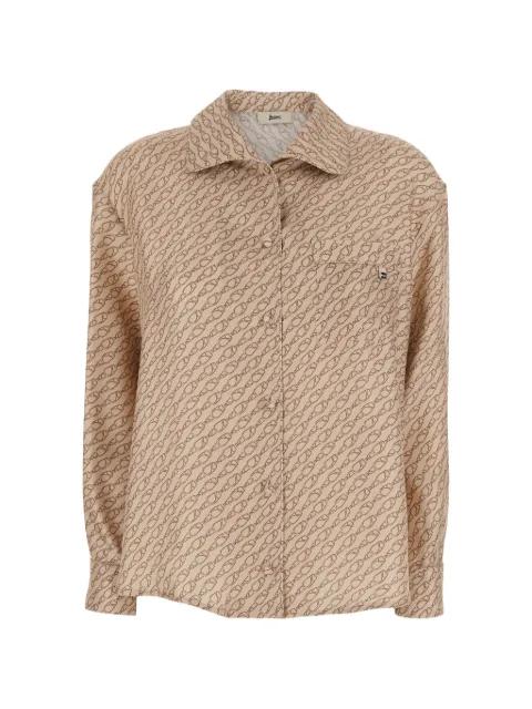chain-pattern shirt by HERNO