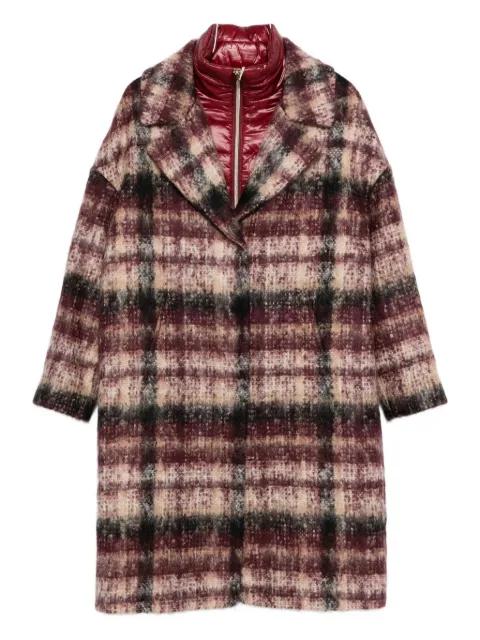 checked single-breasted coat by HERNO