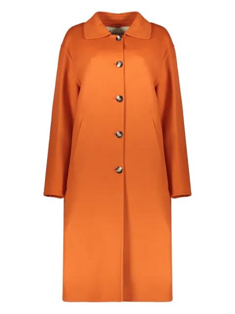 classic-collar wool coat by HERNO