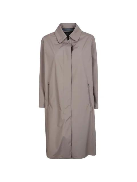 concealed-fastening pleated coat by HERNO