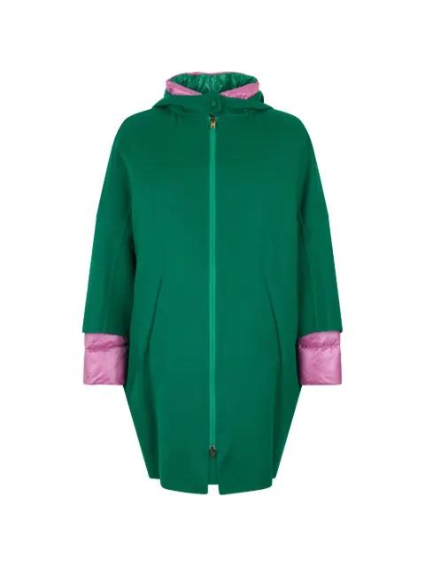 contrasting-cuff single-breasted coat by HERNO
