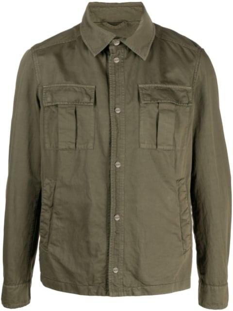 cotton-blend button-up shirt by HERNO