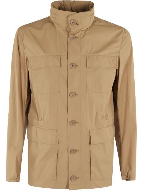 crease-effect field jacket by HERNO