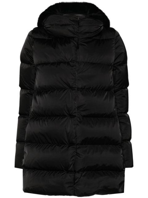 detachable-hood padded coat by HERNO