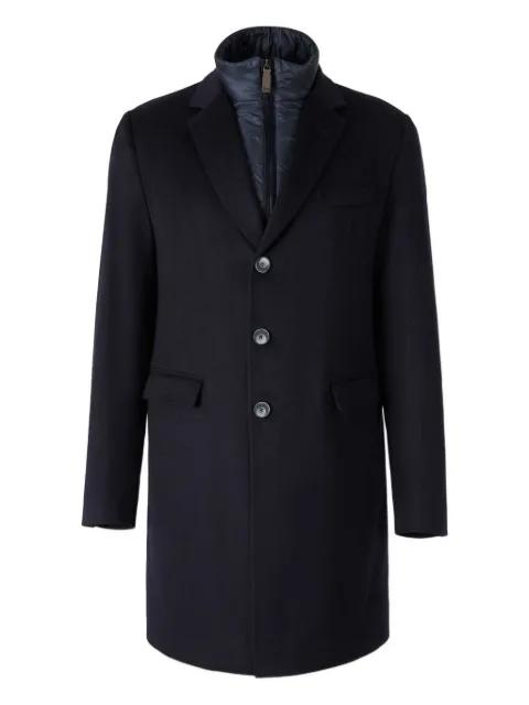 detachable-lining buttoned coat by HERNO