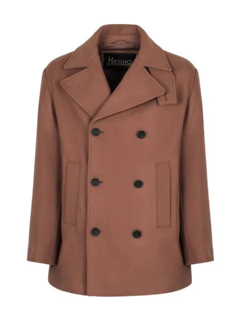 double-breasted classic collar coat by HERNO