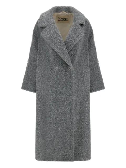 double-breasted fleece coat by HERNO