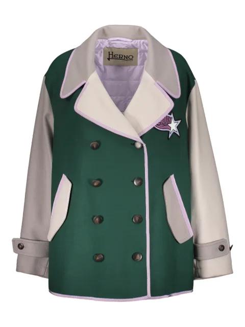 double-breasted wide-collar jacket by HERNO