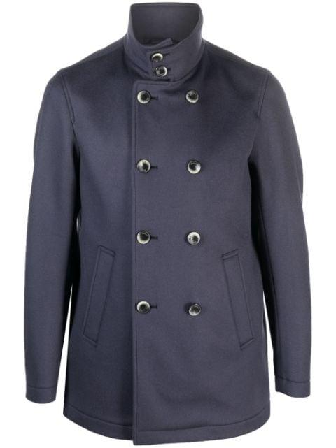 double-breasted wool-cashmere coat by HERNO