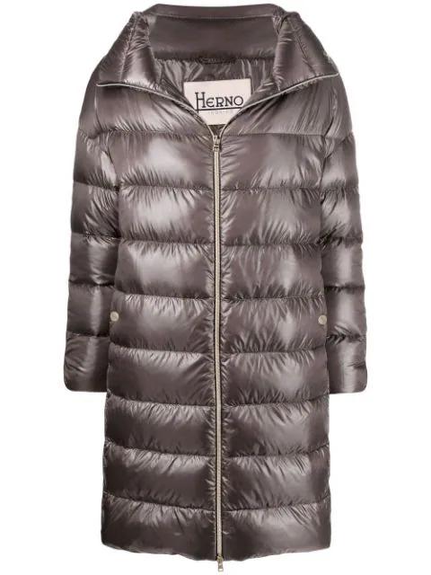 down-feather mid-length coat by HERNO