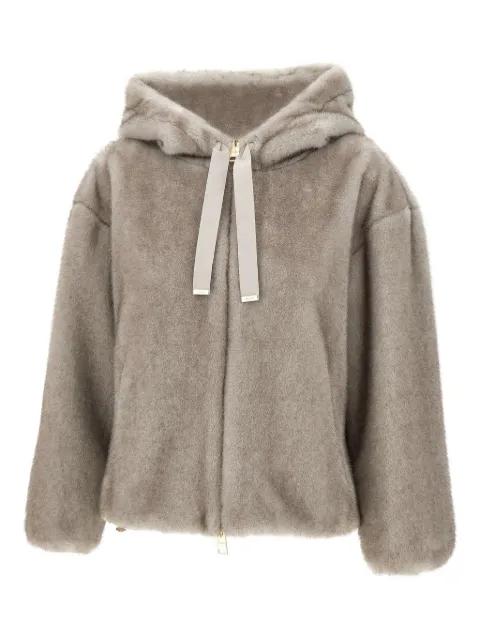 drawstring-hood zip-front jacket by HERNO