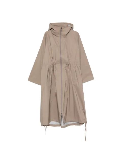 drawstring-waist hoodied coat by HERNO