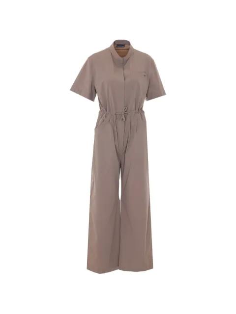 drawstring-waist short-sleeve jumpsuit by HERNO
